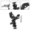 Camera Clamp Mount with Double Ball Head, Monitor Bracket Clamp with 1/4-20 Thread for DSLR Cameras or Field Video Rigs, Adjustable Swivel for 0.55-2.16 Inch Rods view 3