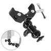 Camera Clamp Mount with Double Ball Head, Monitor Bracket Clamp with 1/4-20 Thread for DSLR Cameras or Field Video Rigs, Adjustable Swivel for 0.55-2.16 Inch Rods view 4