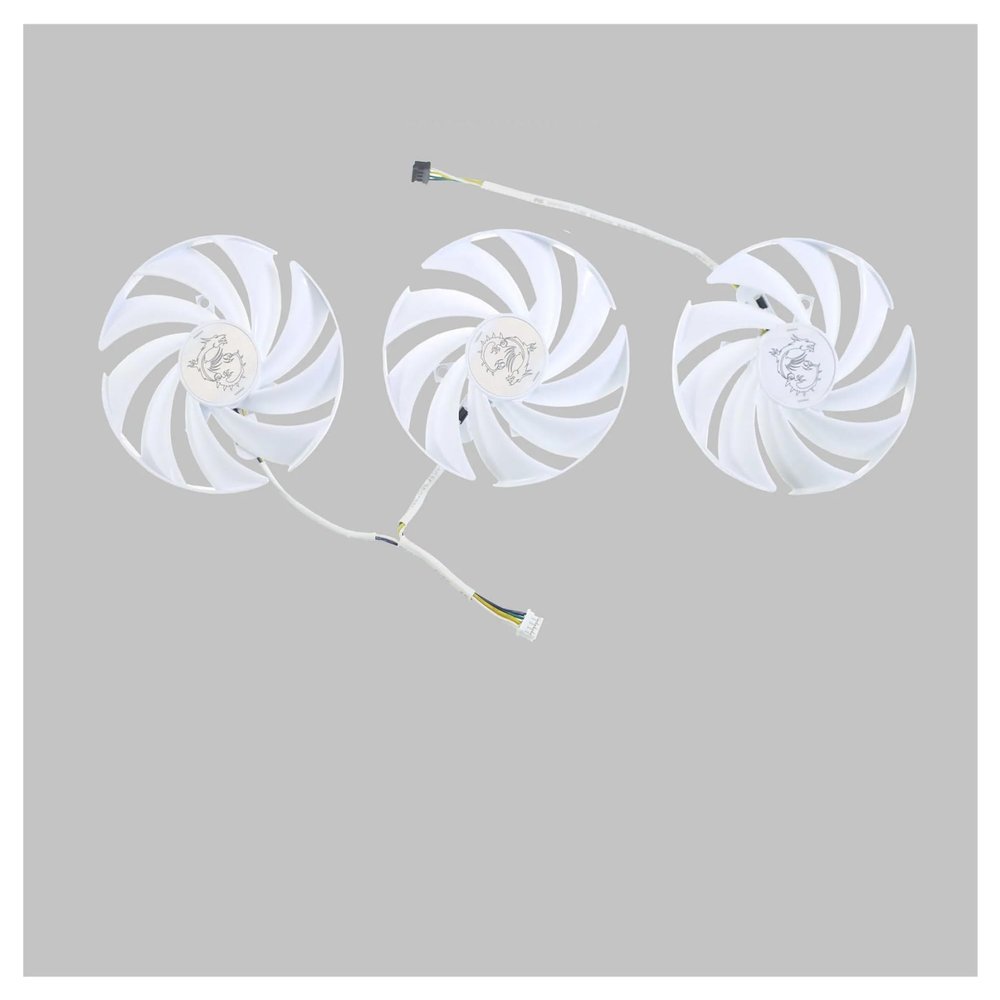 95MM PLD10010B12HH DC12V 0.40A 4-Pin Graphics Card Fan, Compatible for MSI  Compatible for GeForce RTX 4070 Ti GAMING TRIO WHITE Graphics Card Cooling Fans(3PCS)