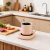 Energy Efficient USB Heated Mug Pad 2-Touch Temp Modes Auto Shut-Off Design Stainless Steel Compatible Energy Efficient USB Powered view 2