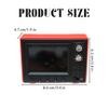 Dollhouse TV USB Rechargeable Mini TV Toy That Can Play Video with LCD Screen & 180 Rotatable Antenna Dollhouse Furniture for DIY Setting, Red view 2