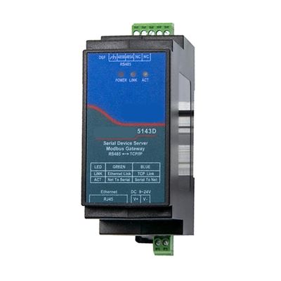 Yaregelun Din-Rail ZLAN5143D Serial Device Server Modbus Gateway RS485 from to/IP DC9-24V Support Full Duplex