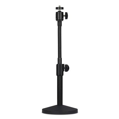 Yaregelun Hose Desktop Webcam Stand Adjustable Metal Desk Tripod Streaming Support with Sturdy Mount Base
