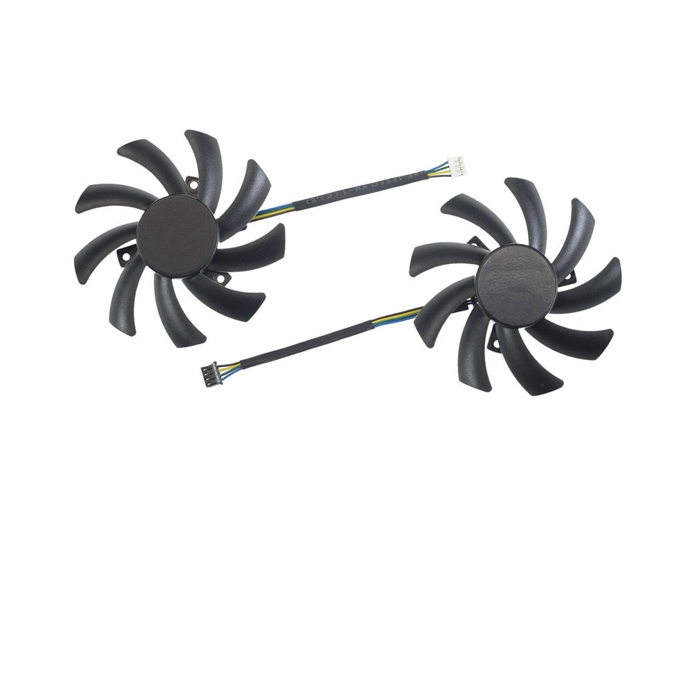 85MM T129215SU DC12V 0.50AMP 4-Pin Graphics Card Fan, Compatible For PNY  Compatible For GeForce RTX 4070 4060 Ti 4060 VERTO Dual Fan DLSS Fan(2PCS Fan)