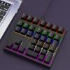 Sanpyl Number Pad, Mechanical USB Wired Numeric Keypad with RGB Backlit, Blue Switch, 34 Keys Ergonomic Numpad for Laptop Desktop Computer PC (Black) view 2