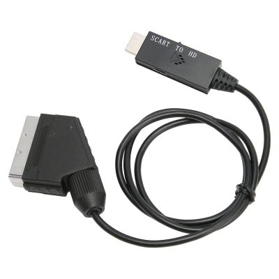 BAFOVY SCART to HD Multimedia Interface Converter, 1080P Video Adapter with USB Power Cable, Upscaling Converter Box for Old DVD Player VHS VCR to Modern HDTV Monitor Projector