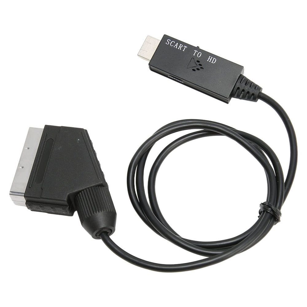 BAFOVY SCART to HD Multimedia Interface Converter, 1080P Video Adapter with USB Power Cable, Upscaling Converter Box for Old DVD Player VHS VCR to Modern HDTV Monitor Projector
