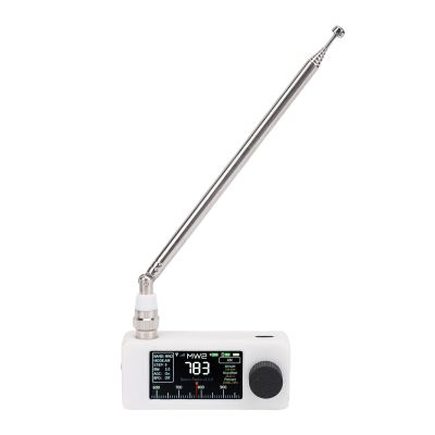 XUMIUZIY SI4732 Mini Radio with 1.9in Color Screen, Portable AM FM Pocket Radio Receiver, LSB USB Transistor Radios with 3.5mm Headphone Jack Telescopic Antennae for Walking Camping (White)