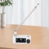 XUMIUZIY SI4732 Mini Radio with 1.9in Color Screen, Portable AM FM Pocket Radio Receiver, LSB USB Transistor Radios with 3.5mm Headphone Jack Telescopic Antennae for Walking Camping (White) view 2