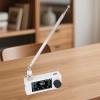 XUMIUZIY SI4732 Mini Radio with 1.9in Color Screen, Portable AM FM Pocket Radio Receiver, LSB USB Transistor Radios with 3.5mm Headphone Jack Telescopic Antennae for Walking Camping (White) view 4