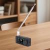 XUMIUZIY SI4732 Mini Radio with 1.9in Color Screen, Portable AM FM Pocket Radio Receiver, LSB USB Transistor Radios with 3.5mm Headphone Jack Telescopic Antennae for Walking Camping (Black) view 3