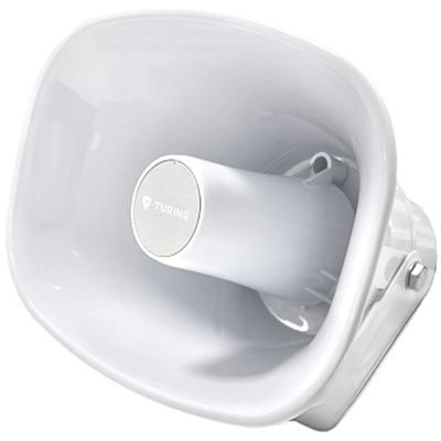 Turing Video TP-IPS30 30W IP Horn Outdoor Speaker; 48K Opus Audio Codec, Enables Excellent Sound Quality; Multi-Compatibility, Compatible with VoIP, SIP Devices (IPPBX, IP Phone) Via SIP