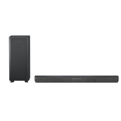 Philips TAB6200 2.1 Channel Soundbar with Wireless Subwoofer, Dolby Atmos, DTS Virtual:X, 240W Surround Sound, HDMI eARC, Bluetooth 5.3 with LE Audio, Roku TV Ready, Ultra-Slim Design, Wall Mountable