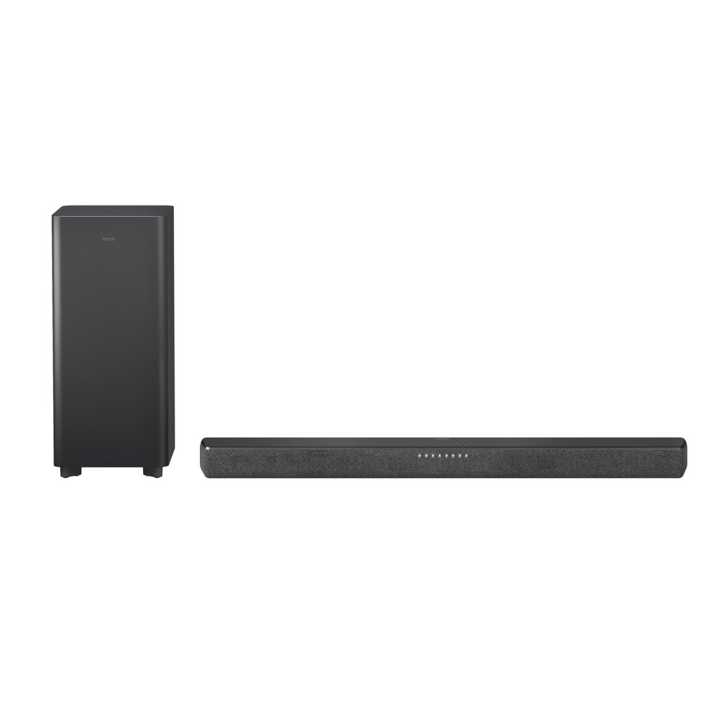 Philips TAB6200 2.1 Channel Soundbar with Wireless Subwoofer, Dolby Atmos, DTS Virtual:X, 240W Surround Sound, HDMI eARC, Bluetooth 5.3 with LE Audio, Roku TV Ready, Ultra-Slim Design, Wall Mountable