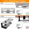 Yosoo Laptop Mount Holder Under Desk, Space Saving Carbon Steel Shelf for Keyboard with Screws Store Tablet Stylish Organized Workspace view 3
