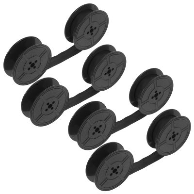 KITCHENKARATLY 4pcs Typewriter Ink Ribbon Dual Shaft Spool Replacement Portable Mechanical Type Writer Color Ribbon Tape Classic Calculator Printer Refill