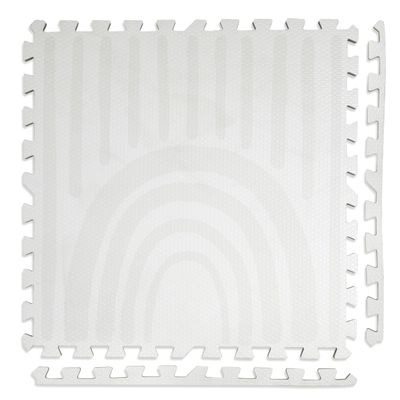 Play Platoon Kids Play Mat, 9 Tile 72x72 Inch - Rainbow Print, Extra-Thick