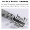 39 in Length Open Slot Wire Raceway, 10 12 14 16 18 20 30 40 50 Pcs PVC Network Cable Trunking Gray for Computer Under Desk, Cable Duct Wire Kit(12 pcs,W H 1in x 1in) view 3