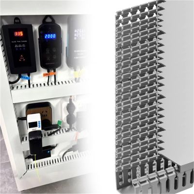 79 in Length Open Slot Wiring Raceway Cable Duct, Server Rack Wire Management Wire Groove, Cable Administer Channel Cord Trough for Home Office Warehouse Schools(25 pcs,W H 16/5in x 2in)