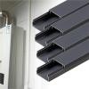 1 2 3 4 5 Pcs Cable Trunking Cover Plate with Adhesive Backing, 39 in Length PVC Floor Wire Cover for Kitchen Bathroom, Paintable Cable Management Groove(C-4 pcs,W H 4/5in x 3/5in) view 2