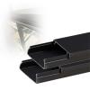 Black/Gray Cable Shielding Wire Cover, 1/2" 3/5" 4/5" 6/5" 3/2 in Width Floor Wire Protector for Office Living Room Bedroom, PVC Cable Concealing Cover(B-2 pcs,W H 1/2in x 3/10in) view 1