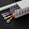 10 20 30 40 50 Pcs Open Slot Wire Cord Hider, 39 in Length Concealer Cord Organizer, Paintable Wire Duct Kit for Under Desk/Computer/Network Cords(20 pcs,W H 4in x 12/5in) view 1