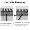 10 20 30 40 50 Pcs Open Slot Wire Cord Hider, 39 in Length Concealer Cord Organizer, Paintable Wire Duct Kit for Under Desk/Computer/Network Cords(20 pcs,W H 4in x 12/5in) view 3