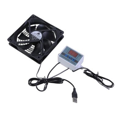 120mm USB Cabinet Cooling Fans Featuring Adjustable Thermostat for Home Theater and Equipment USB Cooling Fan