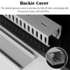 5 10 15 20 25 Pcs Cuttable Open Slot Wire Channel, 79 in Length Decoration PVC Network Cable Hider for Office Conference Room School, Cable Management Kit(20 pcs,W H 1in x 1in) view 4