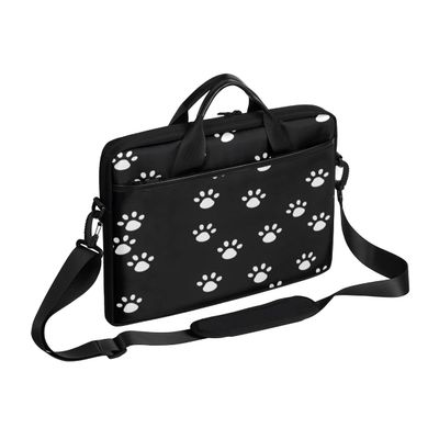 Adornori Dog Paws Print Laptop Sleeve Case 15 Inch Laptop Bag Paws Print Computer Briefcase with Shoulder Straps for Men Women