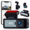 4K Dual Dash Cam Front and Rear, 4K+1080P FHD Car Camera,Dash Camera for Cars Car Camera with GPS WiFi App Control 150 Wide Angle Night Vision G-Sensor Loop Recording 24H Parking Monitoring view 1