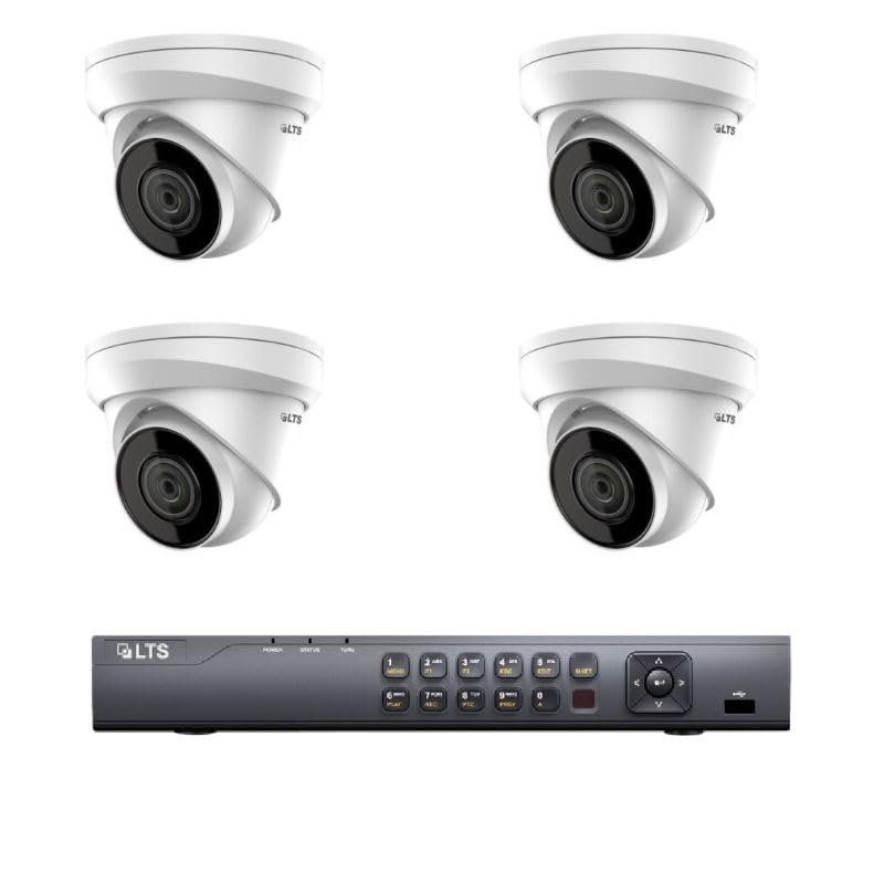 LTS KIT-PVN4C4 Camera Security System Bundle, Four 4MP IP Cameras, 4CH PoE NVR, 2TB HDD