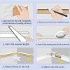 1 2 3 4 5 Pcs Cable Trunking Cover Plate with Adhesive Backing, 39 in Length PVC Floor Wire Cover for Kitchen Bathroom, Paintable Cable Management Groove(D-1 pc,W H 1/2in x 3/10in) view 4