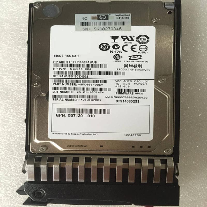 146GB 2.5" 32MB 15K RPM Hard Drive for Servers - Compatible with 512744-001, 512547-B21, 512544-002, 507129-010, DH0146FAWJB, ST9146852SS