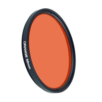 Filter Color Yellow Orange Seawater Fish Tank Coral Filtor 49MM 52MM 58MM 67MM 77MM for Canon for Nikon Camera Accessories Excellent(72mm,Orange)