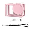 Silicone Protective Case Compatible with DJI OSMO Action 6 - Shockproof, Lens Cover, Anti-Scratch Skin with Lanyard for Camera (Pink) view 1