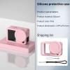 Silicone Protective Case Compatible with DJI OSMO Action 6 - Shockproof, Lens Cover, Anti-Scratch Skin with Lanyard for Camera (Pink) view 2