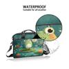 Adornori Frogs 15 Inch Laptop Bag for Women Men Daisy Waterproof Computer Carrying Case with Shoulder Straps view 3