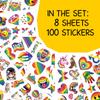 100PCS Pride Stickers  LGBTQ Rainbow Vinyl Decals for Teens, Kids Water Bottles, Laptops, Journals view 2