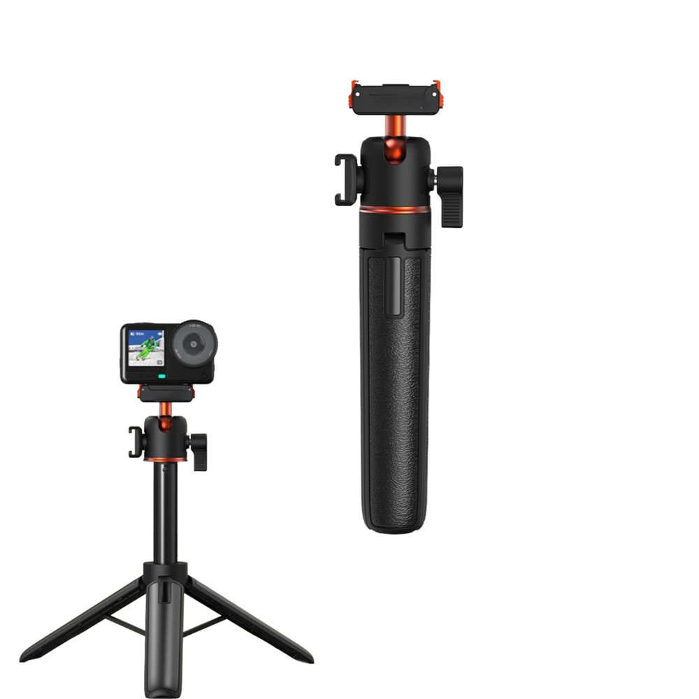 Magnetic Quick-Release Tripod Compatible with DJI Action 6- Extendable Selfie Stick, 360 Ball Head