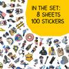 100PCS Police Stickers  Law Enforcement Waterproof Vinyl Decals for Kids, Boys & Girls, Cars, Badges, Scrapbook, Laptop, Water Bottle view 2