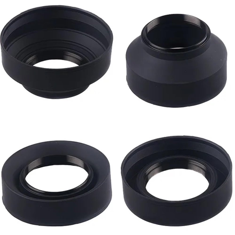 10pcs 49 52 55 58 62 67 72 77 82mm 3-Stage 3 in1 Collapsible Rubber Foldable Lens Hood DSIR Lens for All Camera Excellent(72mm)