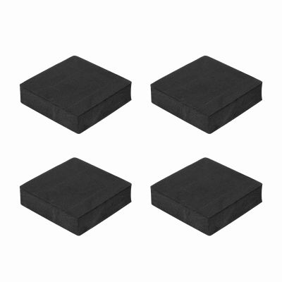 MECCANIXITY Single Sided Speaker Isolation Pads, 70mmx70mmx20mm Square Black Non Slip EVA Acoustic Foam Pads Feet Anti-Vibration Base for Decks Speaker Subwoofer HiFi Sound System, Pack of 4