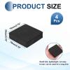 MECCANIXITY Single Sided Speaker Isolation Pads, 70mmx70mmx20mm Square Black Non Slip EVA Acoustic Foam Pads Feet Anti-Vibration Base for Decks Speaker Subwoofer HiFi Sound System, Pack of 4 view 2
