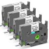 4-Pack Label Maker Tape 12mm 0.47" White Replacement for Brother P Touch Label Tape TZe-231 TZ-231, Compatible with Brother Ptouch PT-D210 PT-H110 PT-D220 PT-D400,Black on White view 1