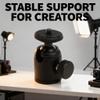 Mini Ball Head with 1/4 Inch Screw Interface, Aluminum Alloy, Portable and Stable - Lightweight Design, Non - Slip Rubber Pad, Ideal for Live Broadcast and Photography view 4