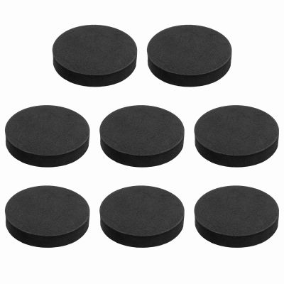 MECCANIXITY Single Sided Speaker Isolation Pads, 65mmx12mm Round Black Non Slip EVA Acoustic Foam Pads Feet Anti-Vibration Base for Decks Speaker Subwoofer HiFi Sound System, Pack of 8