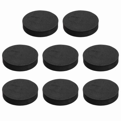 MECCANIXITY Single Sided Speaker Isolation Pads, 55mmx12mm Round Black Non Slip EVA Acoustic Foam Pads Feet Anti-Vibration Base for Decks Speaker Subwoofer HiFi Sound System, Pack of 8