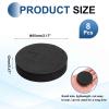 MECCANIXITY Single Sided Speaker Isolation Pads, 55mmx12mm Round Black Non Slip EVA Acoustic Foam Pads Feet Anti-Vibration Base for Decks Speaker Subwoofer HiFi Sound System, Pack of 8 view 2