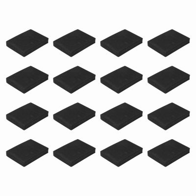 MECCANIXITY Single Sided Speaker Isolation Pads, 90mmx65mmx15mm Square Black Non Slip EVA Acoustic Foam Pads Feet Anti-Vibration Base for Decks Speaker Subwoofer HiFi Sound System, Pack of 16